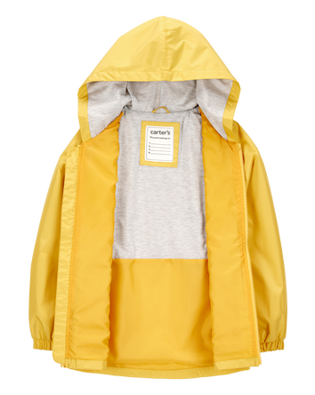 Kid Hooded Rain Jacket - Yellow, 