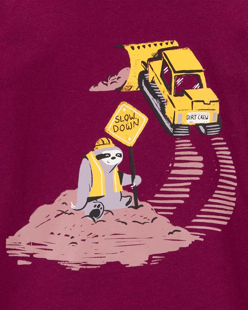 Toddler Construction Sloth Graphic Tee, image 2 of 3 slides