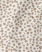 B&eacute;b&eacute; fille - Ensemble 3 pi&egrave;ces haut de couleur unie, gu&eacute;pard et short - Brun, image 3 sur 4 diapositives
