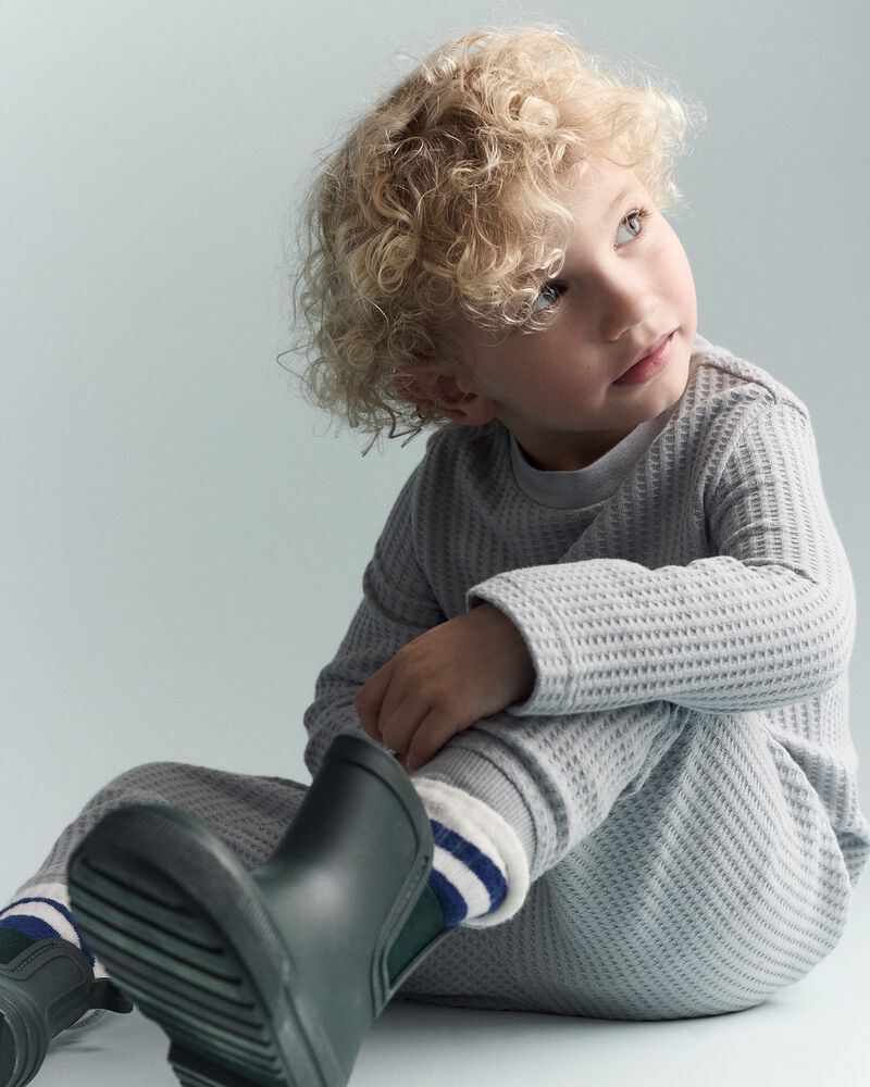 Toddler Long-Sleeve Relaxed Tee - Light Blue, image 3 of 6 slides