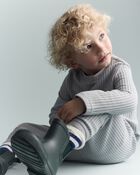 Toddler Long-Sleeve Relaxed Tee - Light Blue, image 3 of 6 slides