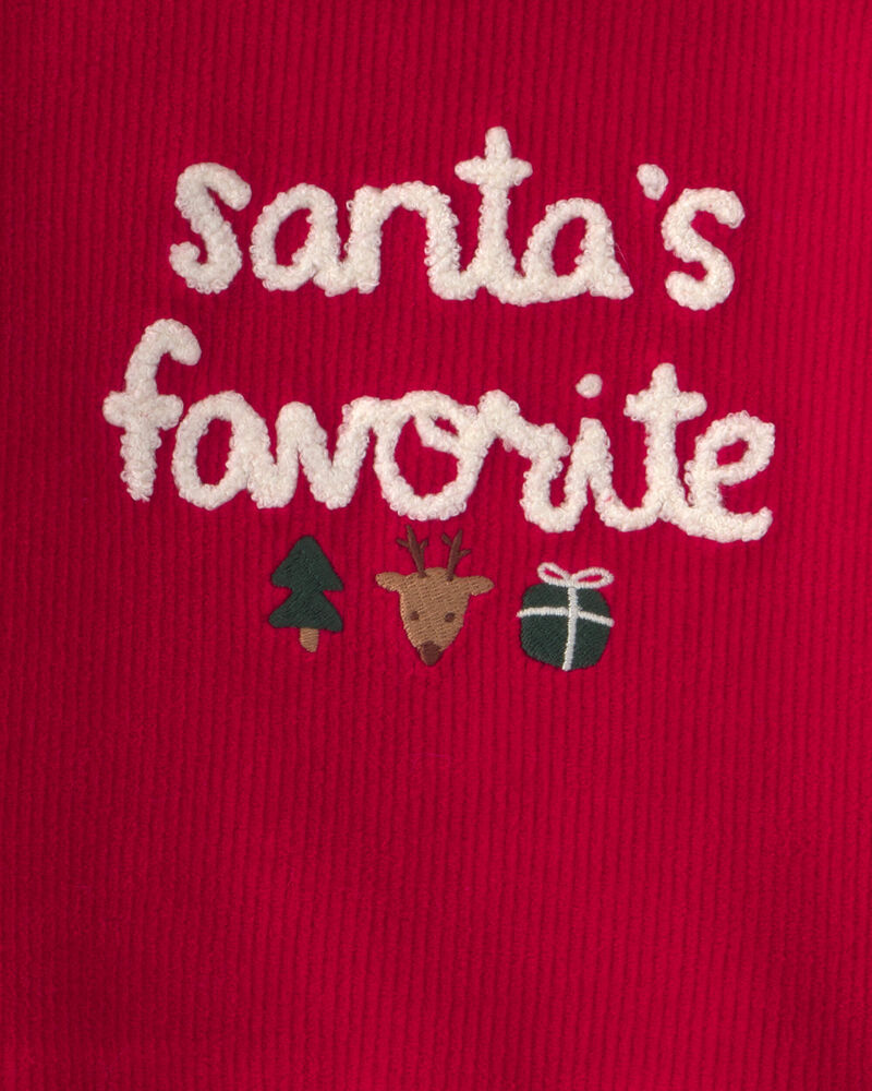 Baby 2-Piece 'Santa's Favorite' Long-Sleeve Top & Pant Set - Red, image 4 of 5 slides