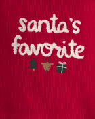 Baby 2-Piece 'Santa's Favorite' Long-Sleeve Top & Pant Set - Red, image 4 of 5 slides