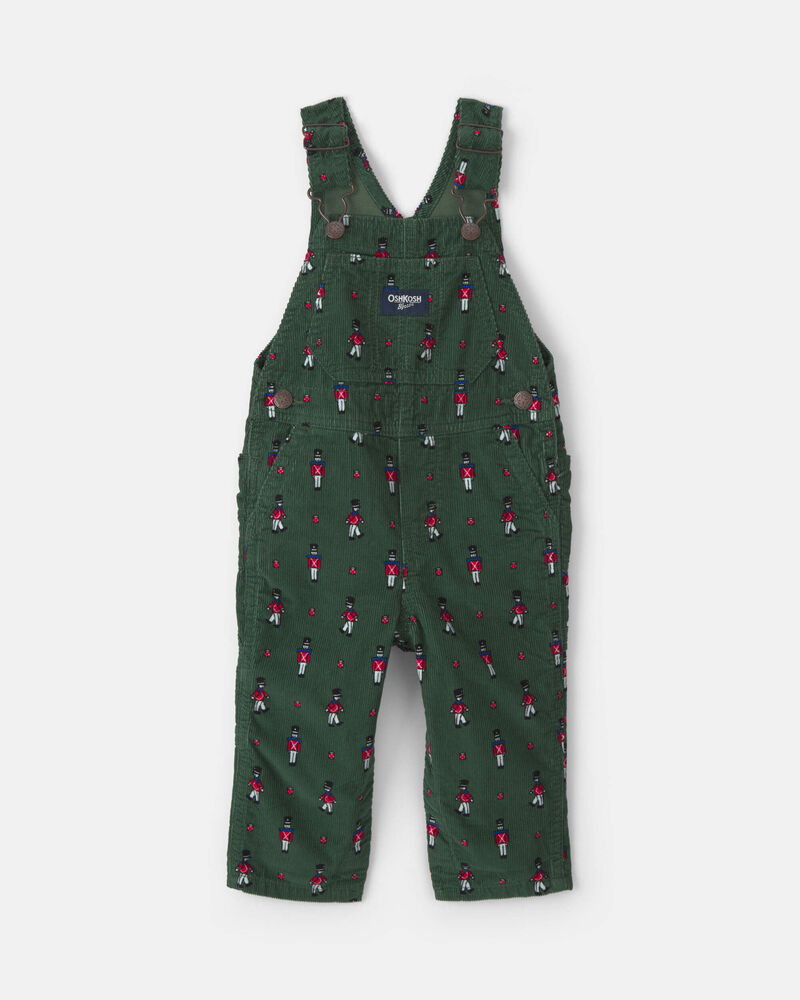Baby Boy Nutcracker Corduroy Overalls - Green, image 1 of 4 slides