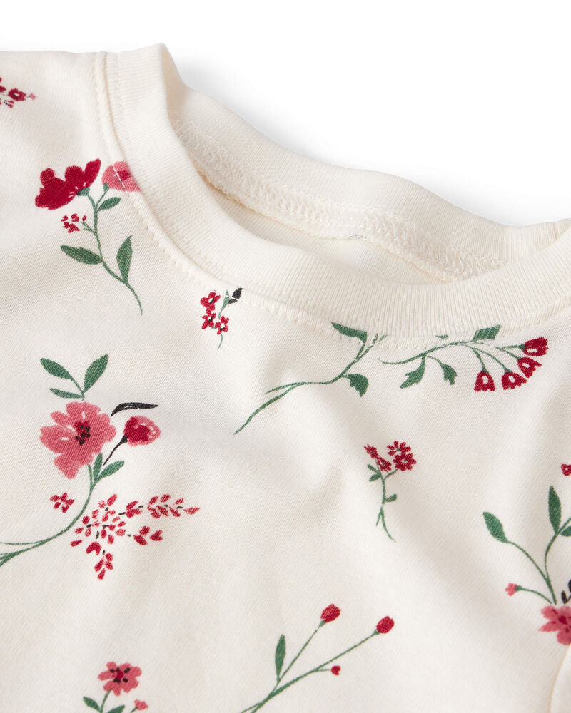 Toute-petit fille - Pyjama 2 pi&egrave;ces en coton biologique &agrave; motif Vallon de rosiers sauvages, image 3 sur 4 diapositives