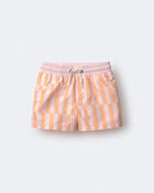 Tout-petit gar&ccedil;on - Short maillot de bain &agrave; rayure d&eacute;centr&eacute;e - Rose/Orange p&acirc;le, image 2 sur 7 diapositives