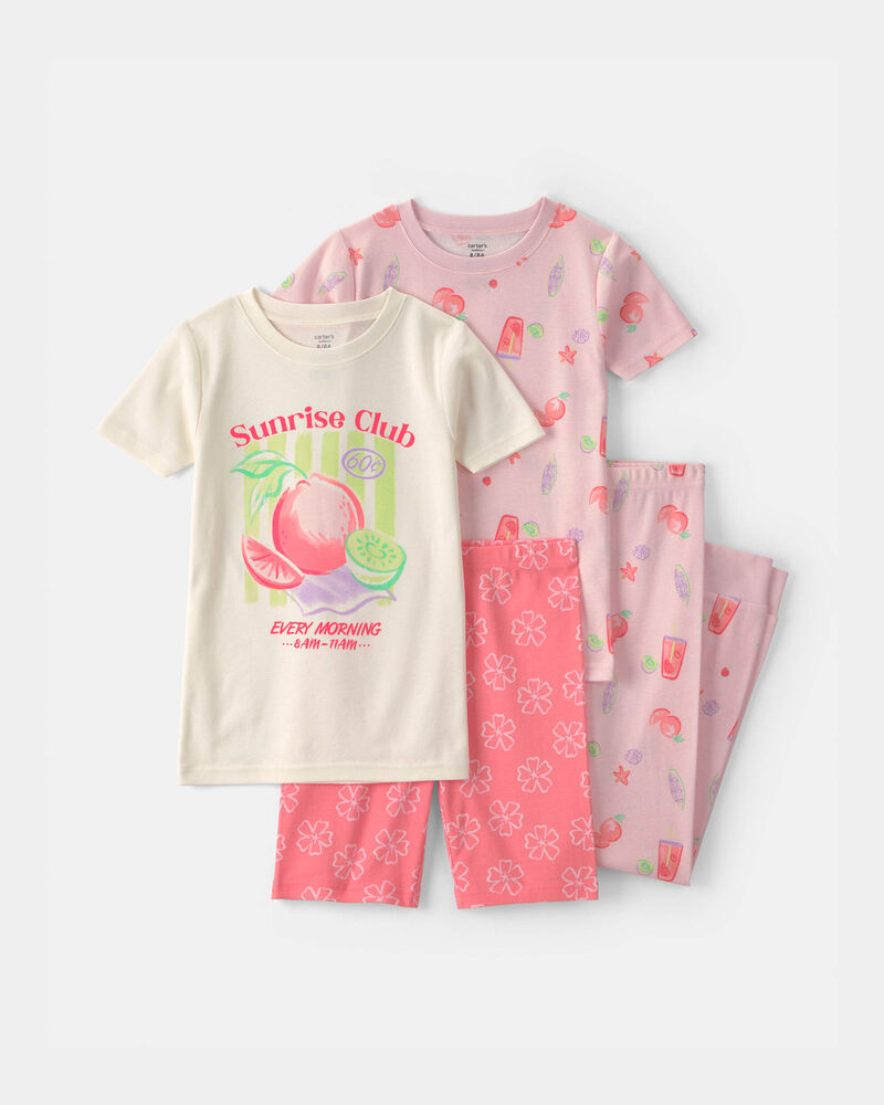 Filles - Pyjama 4 pi&egrave;ces en 100&nbsp;% coton &agrave; motif de fruits &laquo;Sunrise Club&raquo;, image 1 sur 3 diapositives