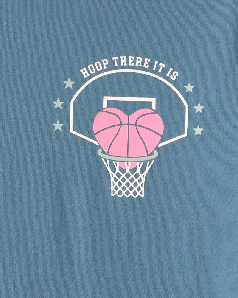 Girls Basketball Long-Sleeve Graphic T-Shirt - Teal, image 2 of 3 slides