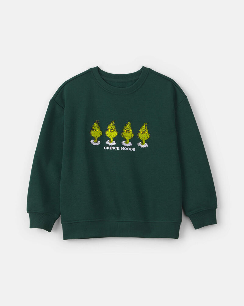 Boys Dr. Seuss&trade; The Grinch Christmas Pullover Sweatshirt - Green, image 1 of 2 slides