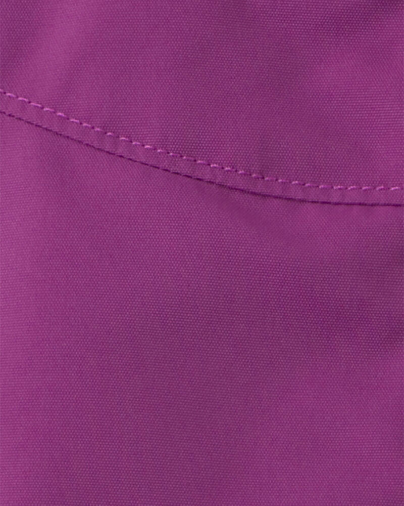Baby Girl Midweight Fleece Lined Berry Jacket- Purple, image 3 of 3 slides