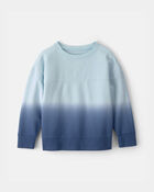Boys Ombre French Terry Pullover Sweatshirt - Blue, image 1 of 3 slides
