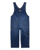 Enfant en bas &acirc;ge Salopette en denim extensible - D&eacute;lavage fonc&eacute;, image 2 sur 3 diapositives
