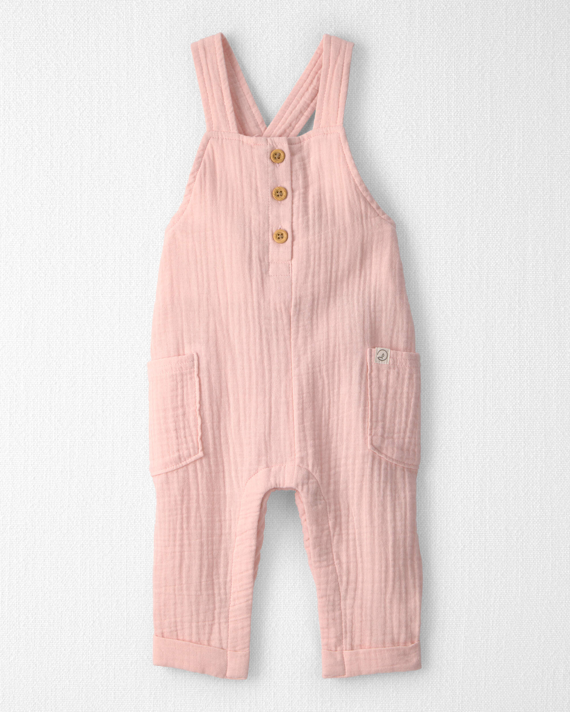 Carter's カバーオール Baby Girl Organic Cotton Gauze Overalls | Carter's Oshkosh Canada