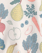 Baby 3-Pack Organic Cotton Bodysuits in Veggie Fruit Print, image 5 of 6 slides