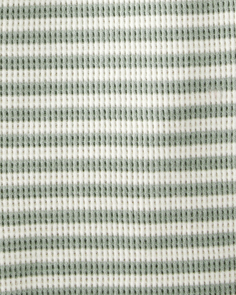 Bébé Barboteuse en coton biologique gaufré à rayures, image 3 sur 4 diapositives