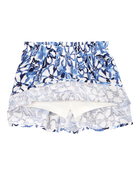 Toddler Floral Linen Look-alike Pull-On Skort - Blue, image 4 of 6 slides
