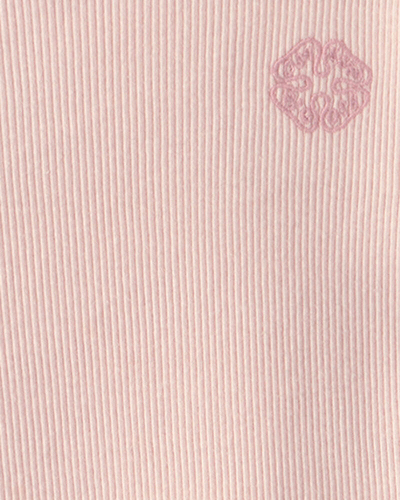 Toddler Girl OshKosh Logo Ribbed Tee - Pink, image 2 of 3 slides