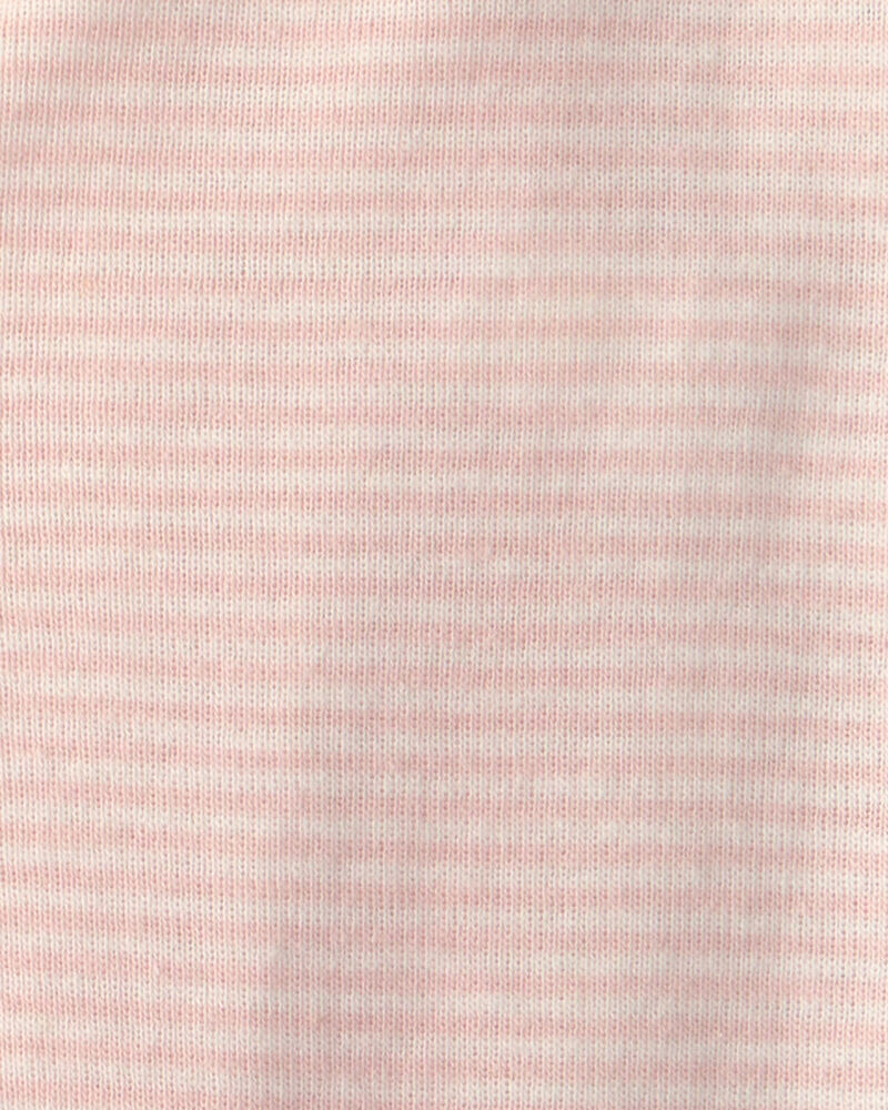 B&eacute;b&eacute; fille - Grenouill&egrave;re en 100 % coton &agrave; rayures - Rose, image 4 sur 4 diapositives