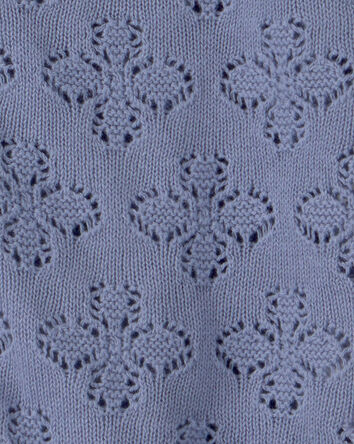 Filles - Cardigan boutonn&eacute; - Bleu, 