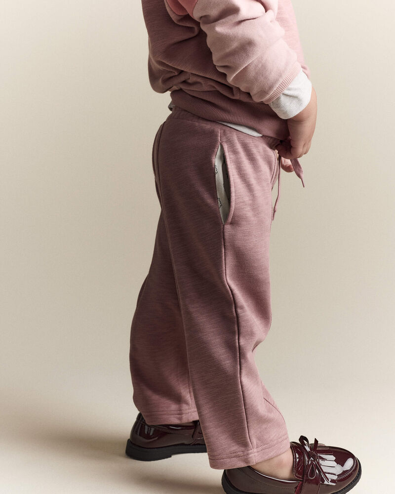Toddler Girl Linda Wide Leg Pant - Mauve, image 3 of 6 slides