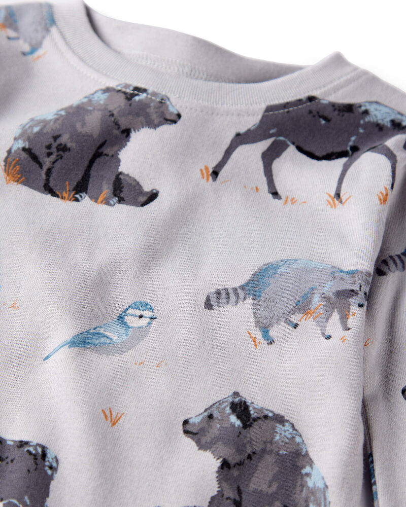 Bébé - Pyjama en coton biologique à imprimé forêt nocturne, image 2 sur 5 diapositives