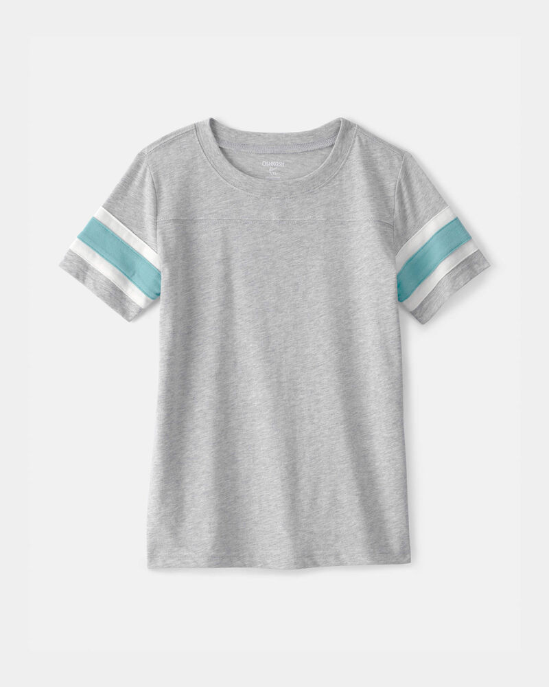 Gar&ccedil;ons - T-shirt &agrave; manches courtes &agrave; rayures &ndash; Gris, image 1 sur 2 diapositives