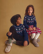 Jeune - Chandail tricot motif jacquard en coton biologique, image 5 sur 5 diapositives