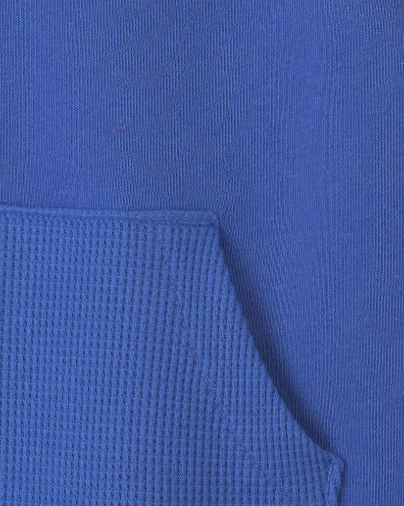 Toddler Boy Fleece Quarter-Zip Pullover Sweatshirt - Blue, image 2 of 3 slides