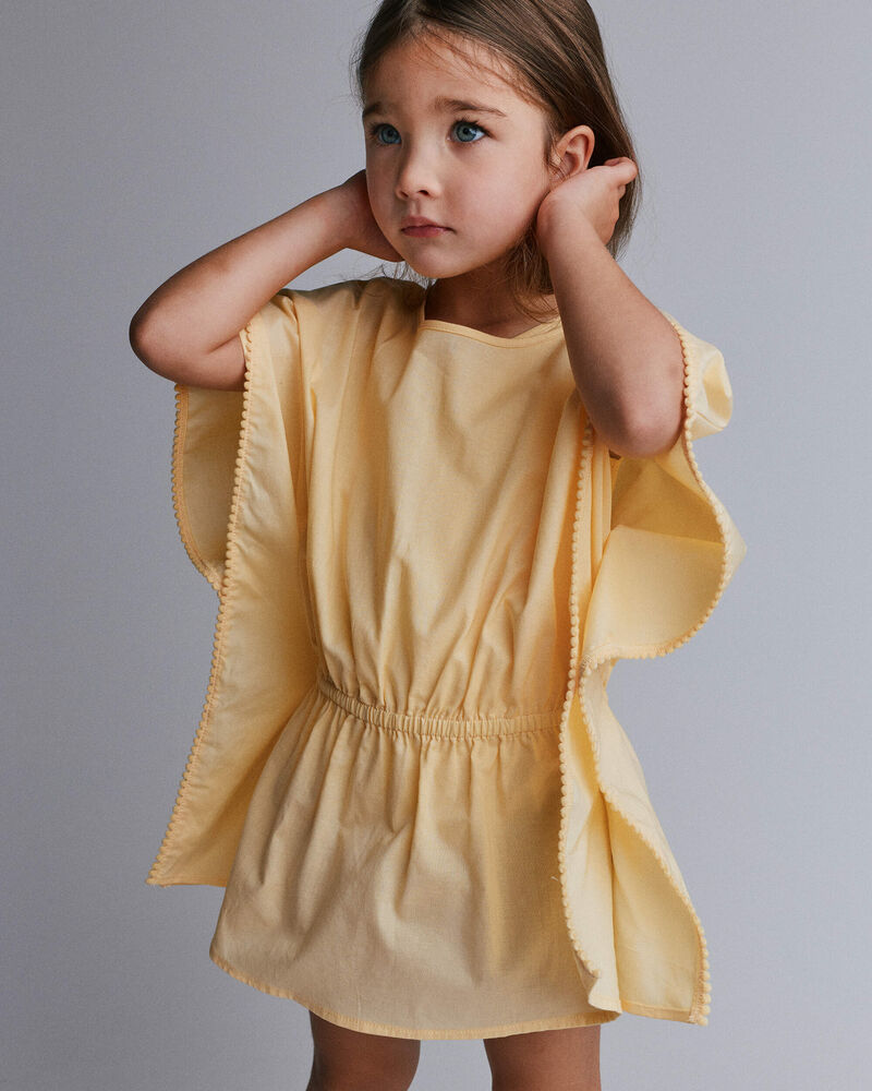 Tout-petit fille - Cache-maillot &agrave; pompons - Jaune, image 1 sur 5 diapositives