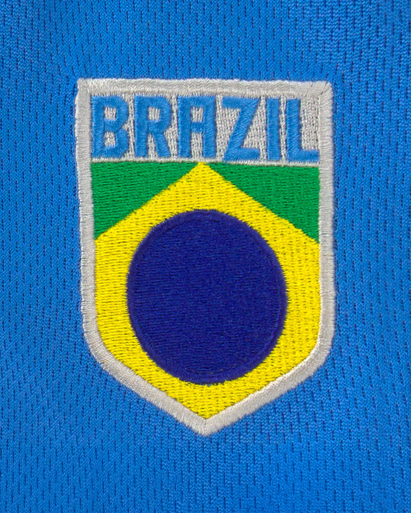 Filles - Jupe-short de sport Umbro Br&eacute;sil - Bleu/Jaune/Vert, image 6 sur 7 diapositives