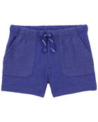 Toddler Pull-On Reverse Pockets French Terry Shorts, image 1 of 3 slides