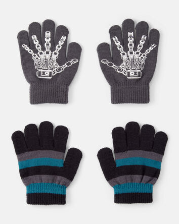 Girls KOMBI 2-Pack Knit Gloves, 