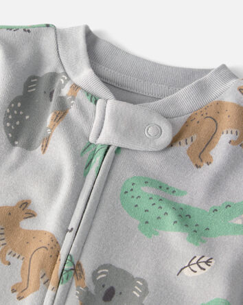 Baby Organic Cotton Sleep & Play Pyjama in Aussie Friends Print, 