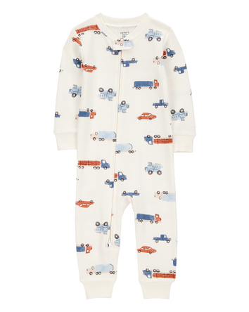 Toddler 1-Piece Cars 100% Snug Fit Cotton Footless Pyjamas, 