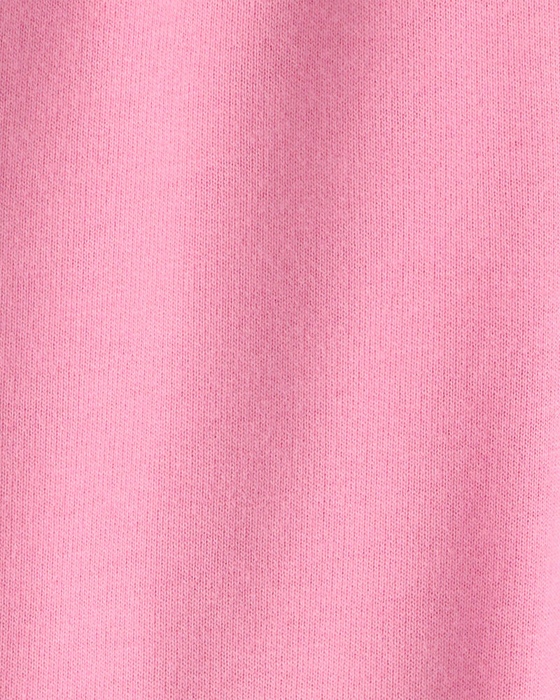 Baby Girl French Terry Wide-Leg Active Pants - Pink, image 3 of 4 slides