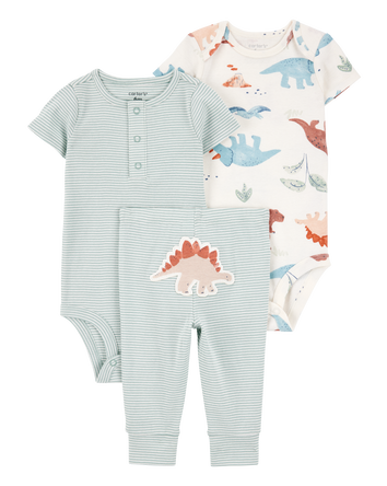 Baby Boy 3-Piece Dinosaur Little Character Set, 