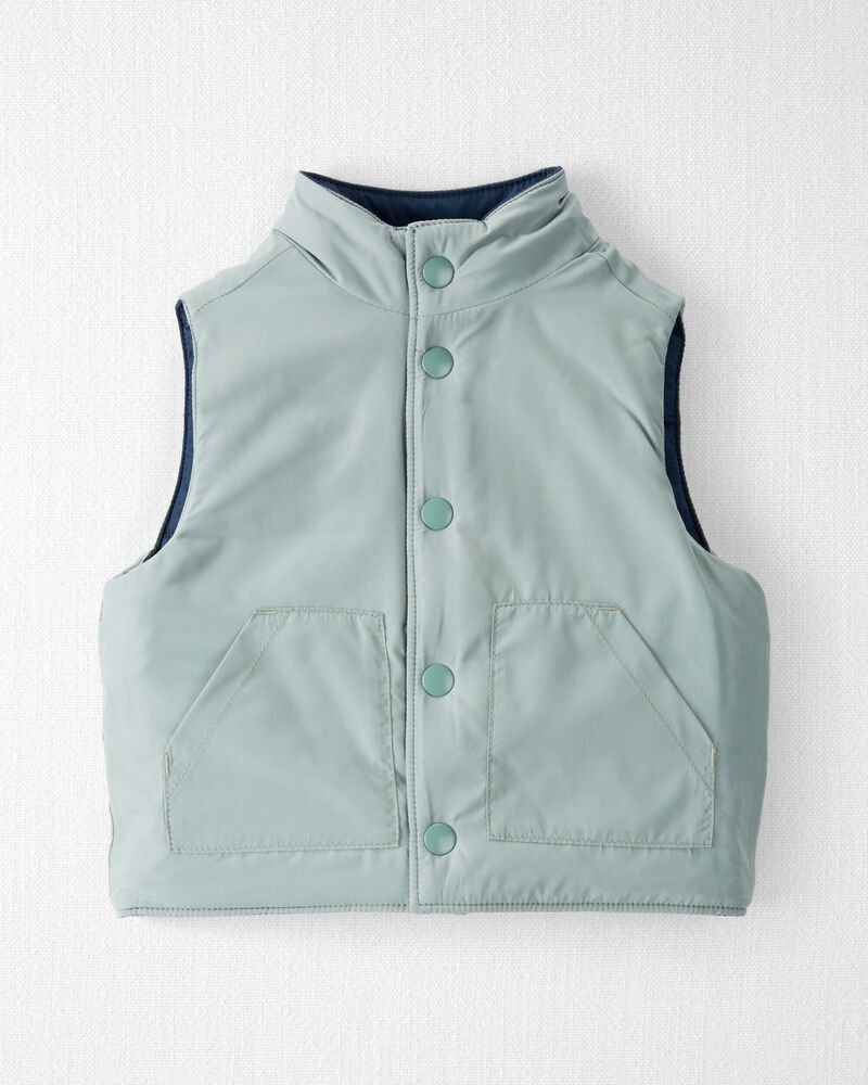 Baby 2-in-1 Puffer Vest Made with Recycled Materials, image 2 of 5 slides