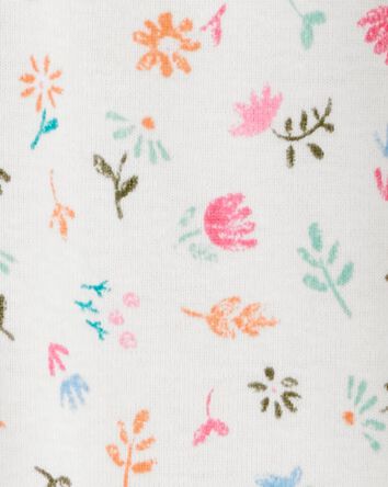 Baby Floral Snug Fit Cotton 1-Piece Pyjamas, 