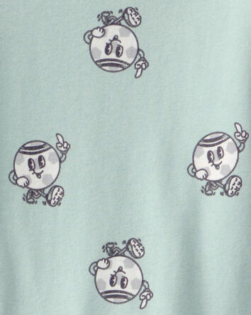 Toddler Boy Soccer 100% Cotton Short-Sleeve Snug Fit 2-Piece pyjama Set - Green, 