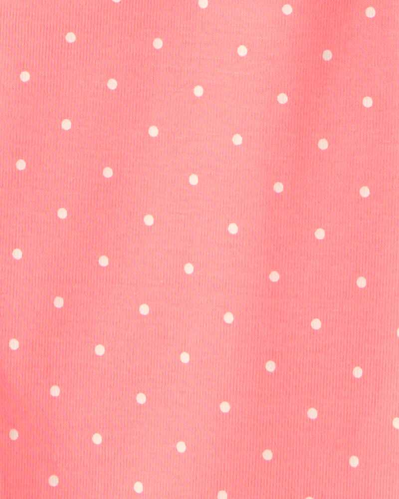 Filles - Ensemble pyjama ajust&eacute; 4 pi&egrave;ces en pur coton, fraise - Vert/Rose, image 4 sur 4 diapositives