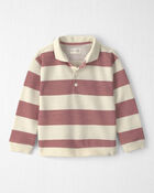 Toddler Girl Organic Cotton French Terry Rugby Polo, image 1 of 3 slides