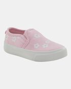 Tout-petit Espadrilles fleuries &agrave; enfiler - Rose, image 1 sur 7 diapositives