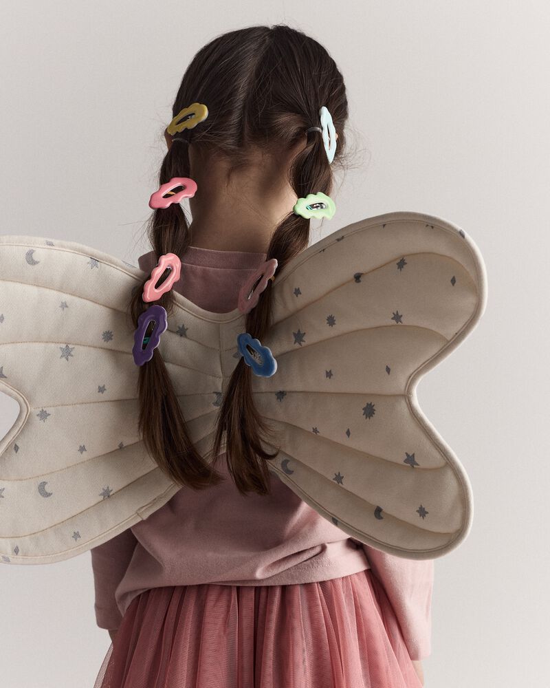 Toddler Girl Celestial Dress Up Wings - Cream/Silver, image 1 of 7 slides