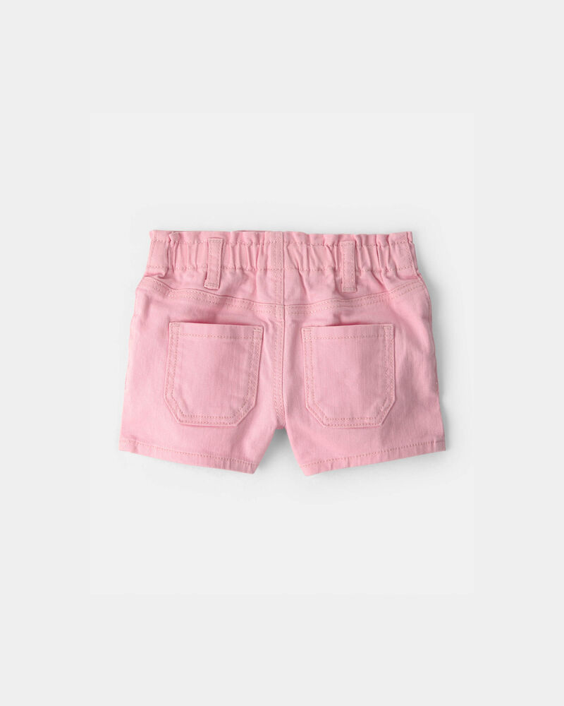 B&eacute;b&eacute; fille - Short tiss&eacute; - Rose, image 2 sur 3 diapositives