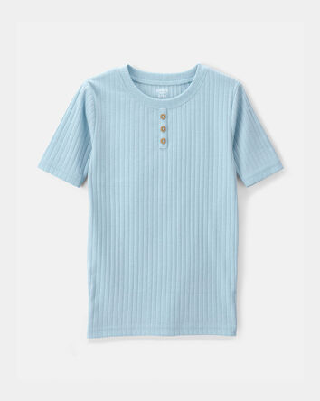 Boys Rib Snug Fit 2-Piece Pyjama Set - Blue, 