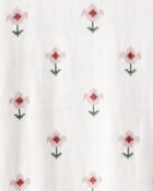 Girls Organic Cotton Sweater Knit in Wildflower Maze Print, image 3 of 4 slides