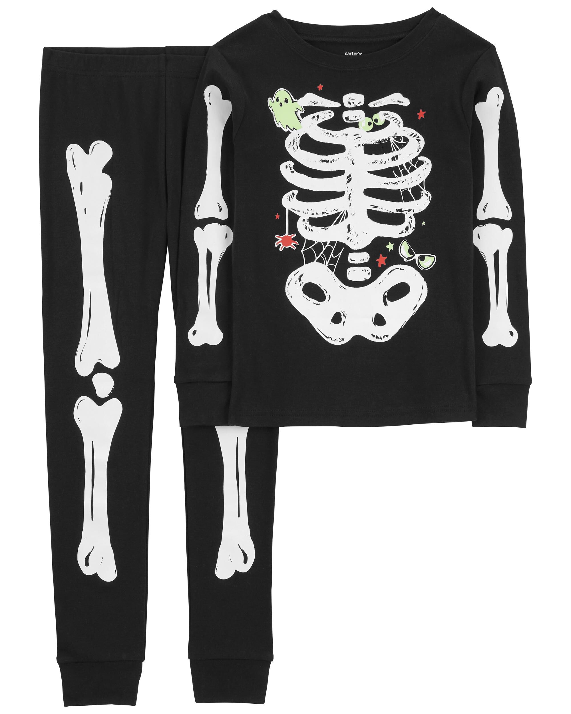 Kid 2 Piece Skeleton 100 Snug Fit Cotton Pyjamas