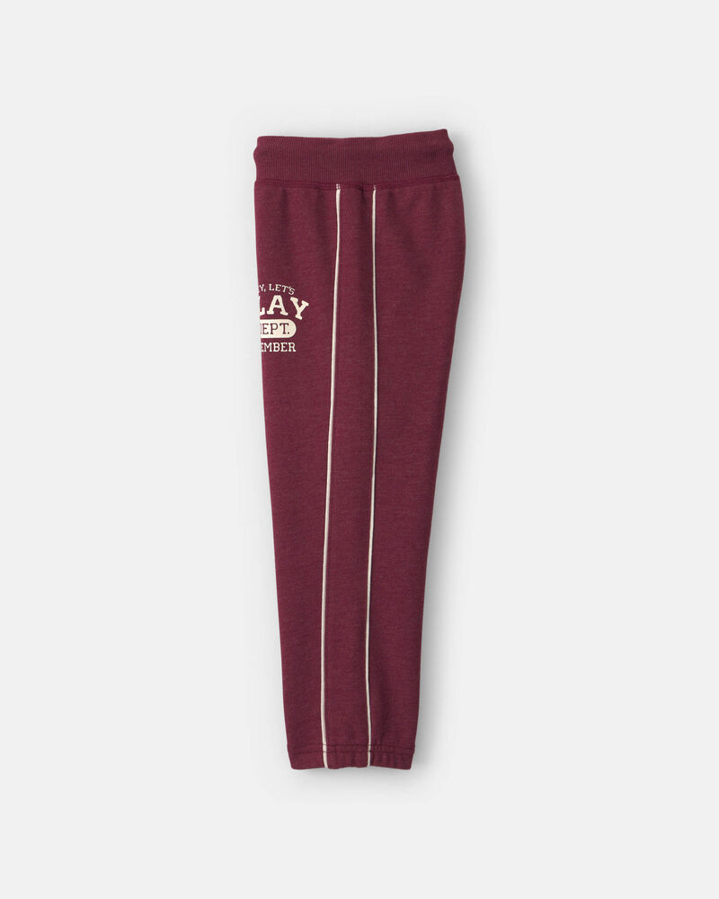 Pantalon de jogging en jersey bouclette &laquo;Play&raquo; pour tout-petit - Bourgogne, image 5 sur 7 diapositives