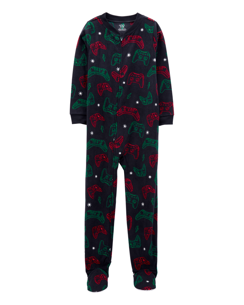 Kids Girls Kid 1 Piece Gamer Fleece Footie Pyjamas 5 Carter s