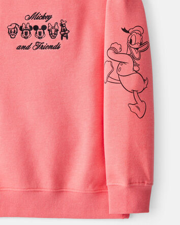 Girls Disney&copy; Mickey Mouse Long-Sleeve Pullover Sweatshirt - Pink, 